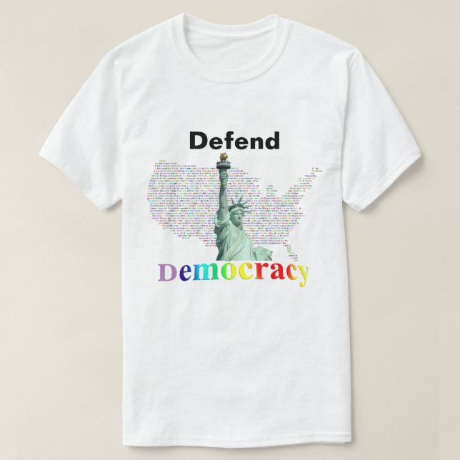 Camiseta Nosotros, el pueblo, defenderemos la democracia (Diseño del anverso)