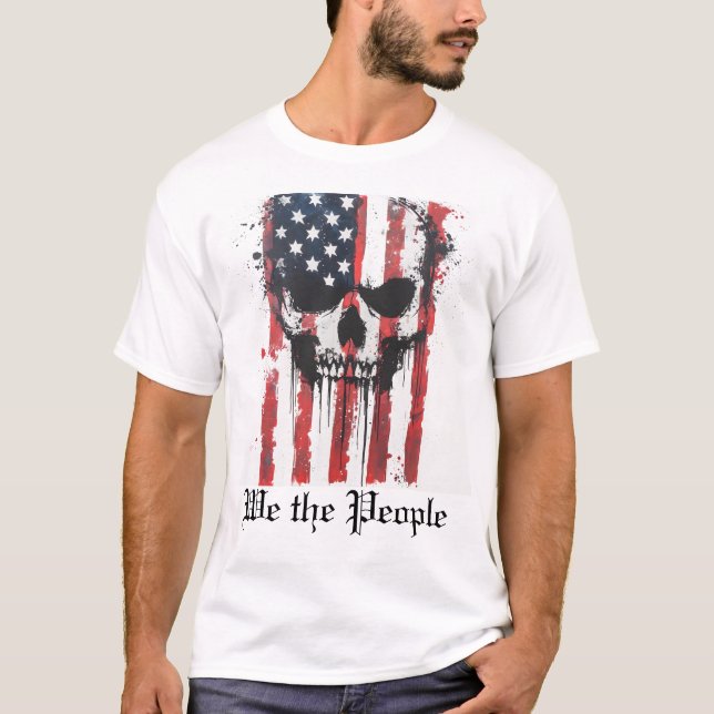 Camiseta Nosotros, el pueblo, hacemos la bandera de Estados (Anverso)