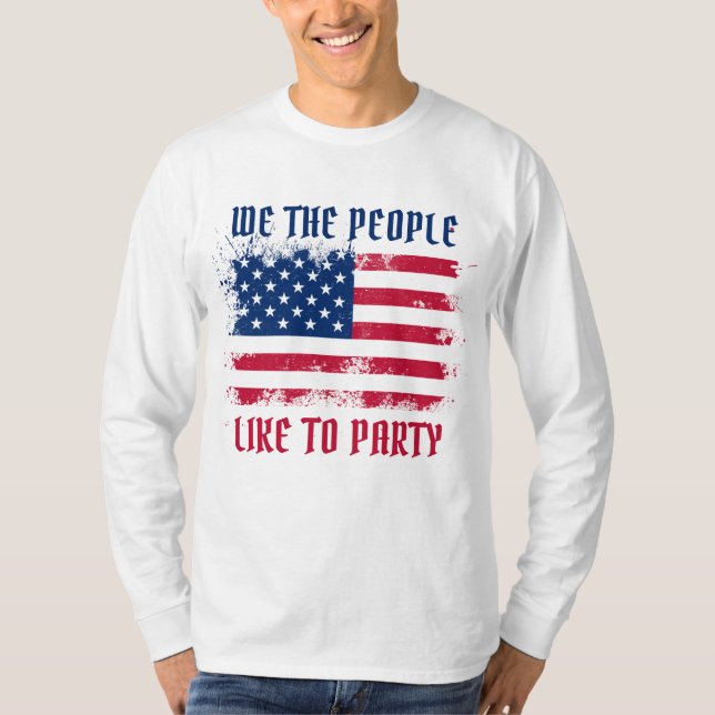 Camiseta Nosotros, el pueblo, la Bandera de Estados Unidos  (Anverso)