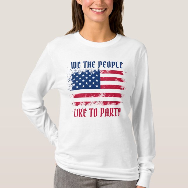 Camiseta Nosotros, el pueblo, la Bandera de Estados Unidos  (Anverso)