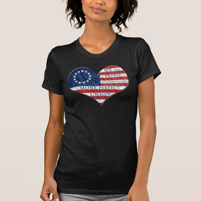 Camiseta Nosotros, el pueblo, la bandera estadounidense, la (Anverso)