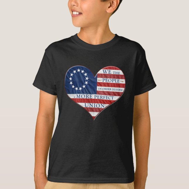 Camiseta Nosotros, el pueblo, la bandera estadounidense, la (Anverso)