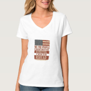 Camiseta Nosotros el Pueblo Releemos Cita de la Bandera