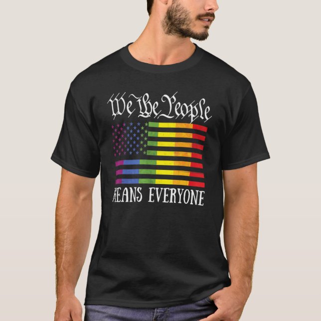 Camiseta Nosotros, El Pueblo, Significa Todos La Bandera Lg (Anverso)