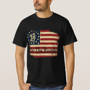 Camiseta Nosotros, el pueblo Trump 45 47 Bandera de época c