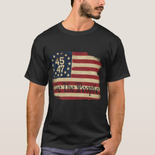 Camiseta Nosotros El Pueblo Trump 45 47 Bandera Vintage Det