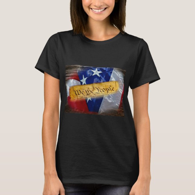 Camiseta Nosotros, la bandera norteamericana (Anverso)