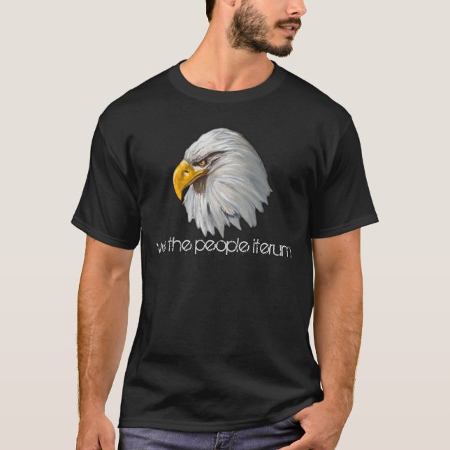 Camiseta nosotros la cabeza de las águilas del iterum de la (Anverso)