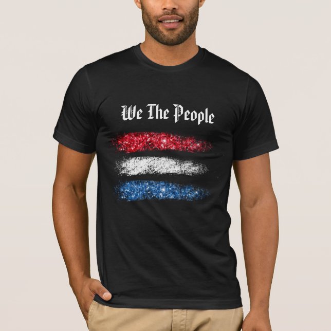 Camiseta *~* Nosotros, La Moderna Bandera Estadounidense Ab (Anverso)