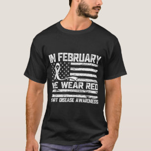 Camiseta Nosotros Usamos Febrero Rojo Conciencia de la Enfe