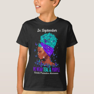 Camiseta Nosotros usamos verde azulado púrpura Conciencia d