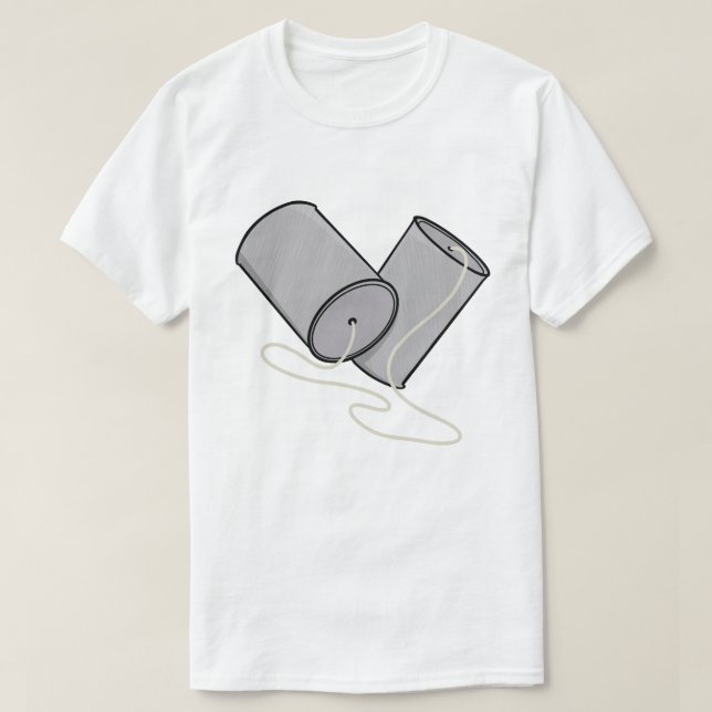 Camiseta Nostalgia del teléfono de lata (Diseño del anverso)