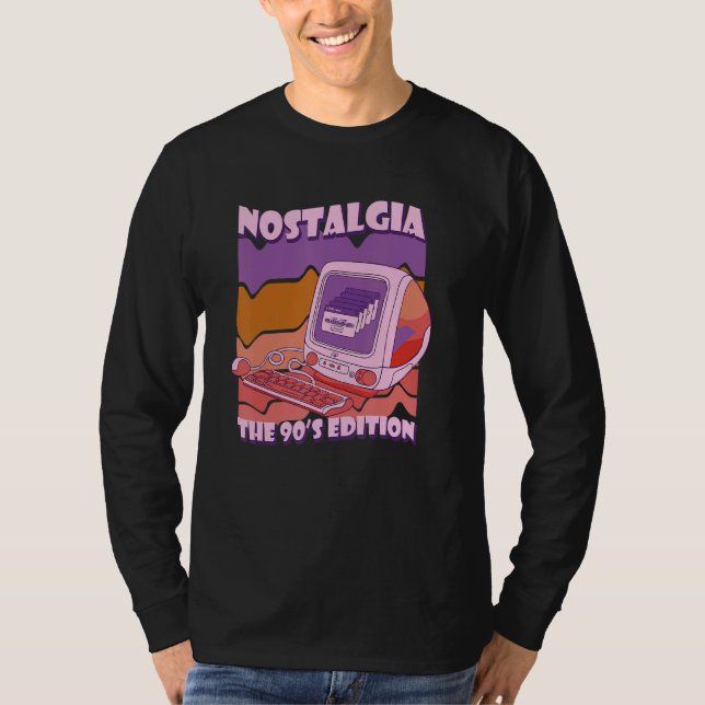 Camiseta Nostalgia Edición de los 90 Computadora Retro Vapo (Anverso)