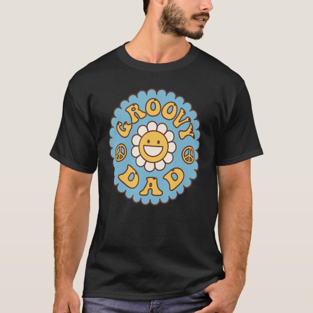 Camiseta Nostalgia estética de 1970 de Mens Groovy Dad (Anverso)