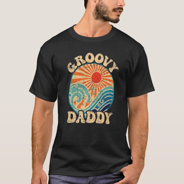 Camiseta Nostalgia estética de 1970 de Mens Groovy Daddy (Anverso)
