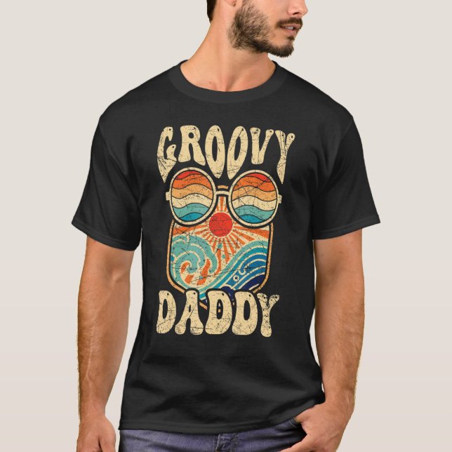 Camiseta Nostalgia estética de 1970 de Mens Groovy Daddy (Anverso)