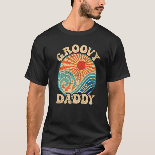 Camiseta Nostalgia estética de 1970 de Mens Groovy Daddy (Anverso)