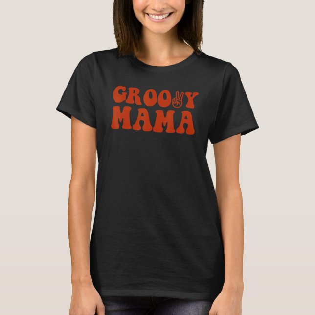 Camiseta Nostalgia estética de Groovy Mama de los años 60 R (Anverso)