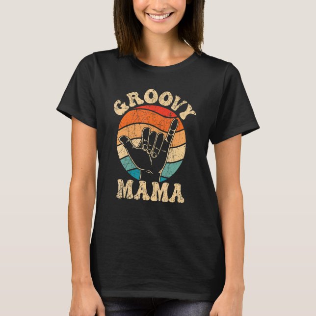 Camiseta Nostalgia estética de los años 70 de Groovy Mama R (Anverso)