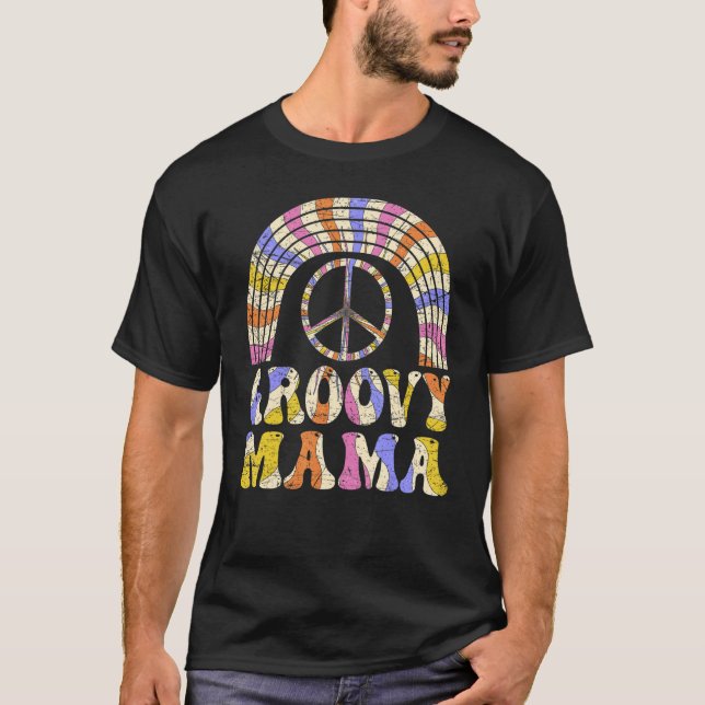 Camiseta Nostalgia estética de los años 70 de Groovy Mama R (Anverso)