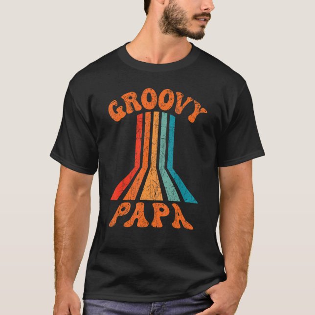 Camiseta Nostalgia estética de los años 70 de Mens Groovy P (Anverso)