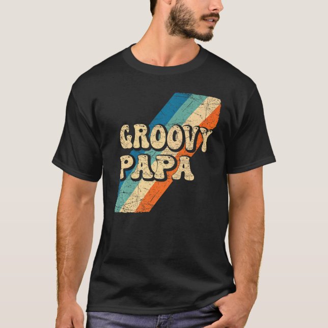 Camiseta Nostalgia estética de los años 70 de Mens Groovy P (Anverso)