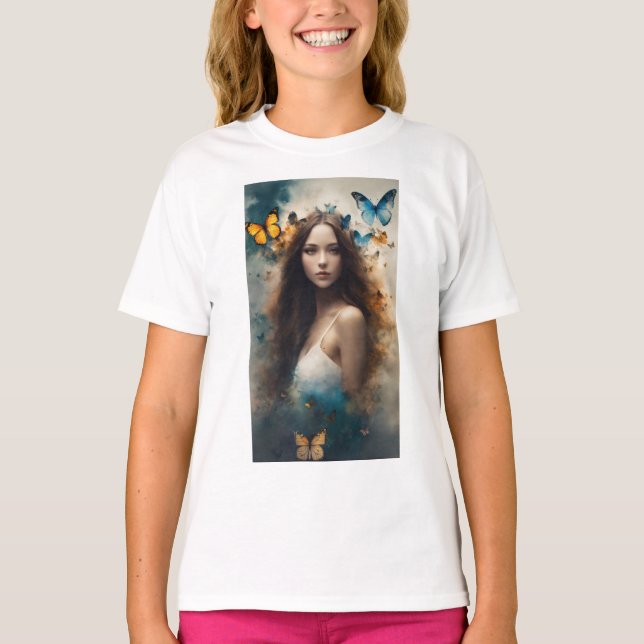 Camiseta Nostalgia fluctuante: Collage de mariposa venecian (Anverso)