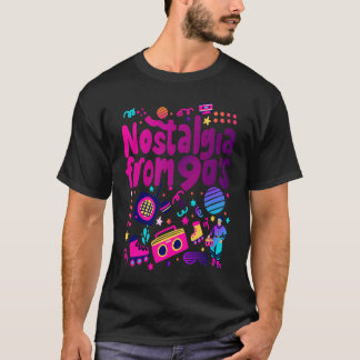Camiseta Nostalgia From 90's Cool 90's Outfit Illustration 