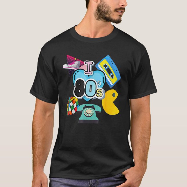 Camiseta Nostalgic I Love The 80's (Anverso)