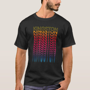 Camiseta Nostálgica ciudad retro colorida Kingston