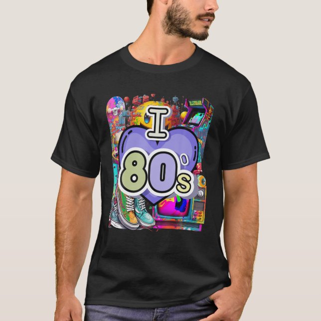 Camiseta Nostálgico Me encanta el viaje retro de 80 por la  (Anverso)