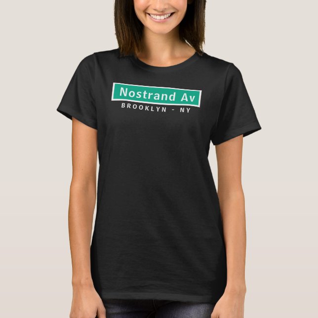 Camiseta Nostrand Av Brooklyn NY T-Shirt (Anverso)