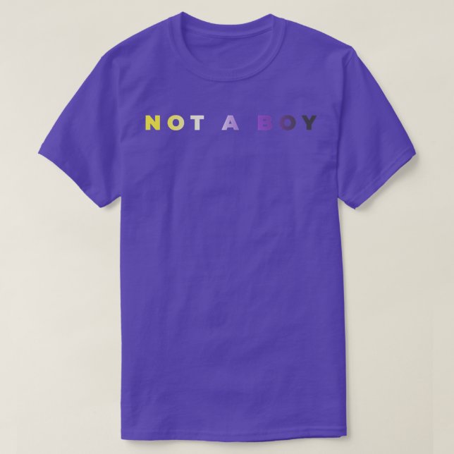 Camiseta Not A Boy Subtle Nonbinary Flag Enby Pride Trans L (Diseño del anverso)