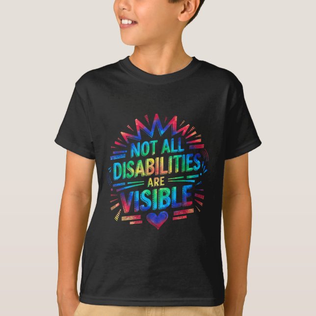 Camiseta Not All Disabilities Are Visible Cool Invisible Di (Anverso)