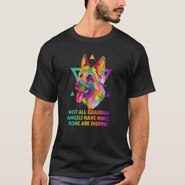 Camiseta Not All Guardian Angels Have Wings German Shepherd (Anverso)