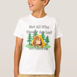 Camiseta "Not All Who Wander" Lost Cartoon Bear