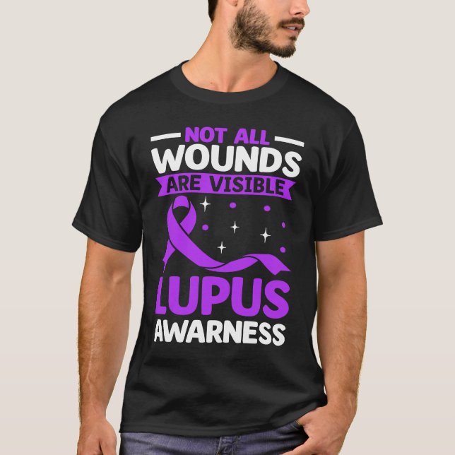 Camiseta Not All Wounds Are Visible Purple Lupus Awareness  (Anverso)