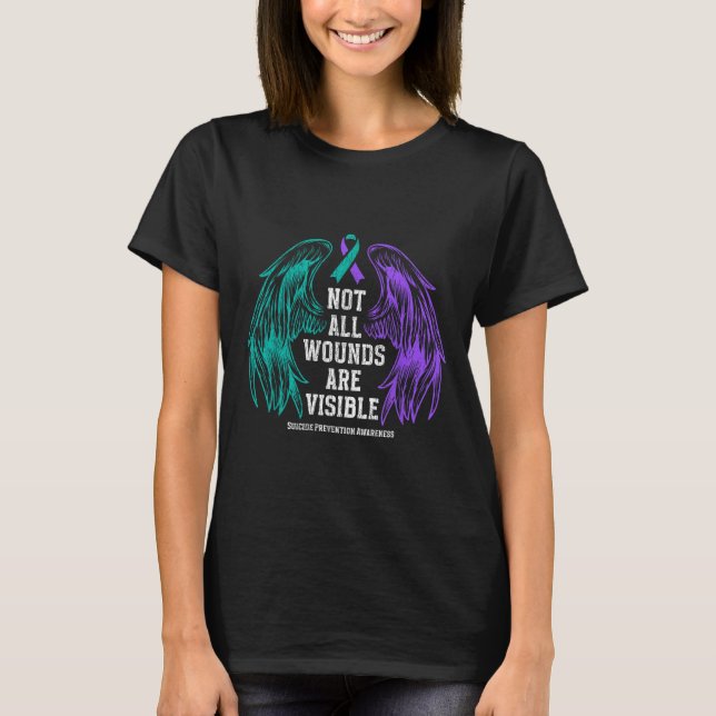 Camiseta Not All Wounds Are Visible Suicide Prevention Awar (Anverso)