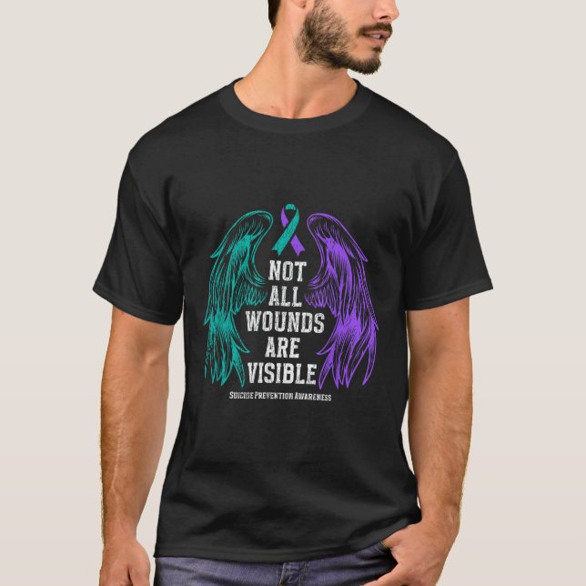 Camiseta Not All Wounds Are Visible Suicide Prevention Awar (Anverso)