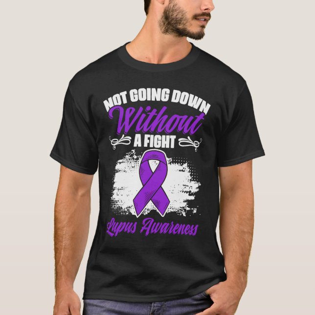 Camiseta Not Going Down  Lupus Purple Ribbon Lupus Awarenes (Anverso)