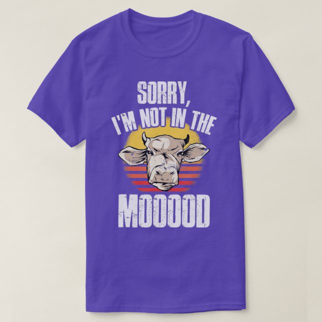 Camiseta Not In The Mood Cow  (Diseño del anverso)