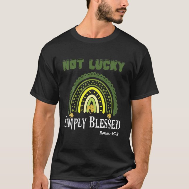 Camiseta Not Lucky Just Blessed Gold St St Patrick’S Day Ch (Anverso)