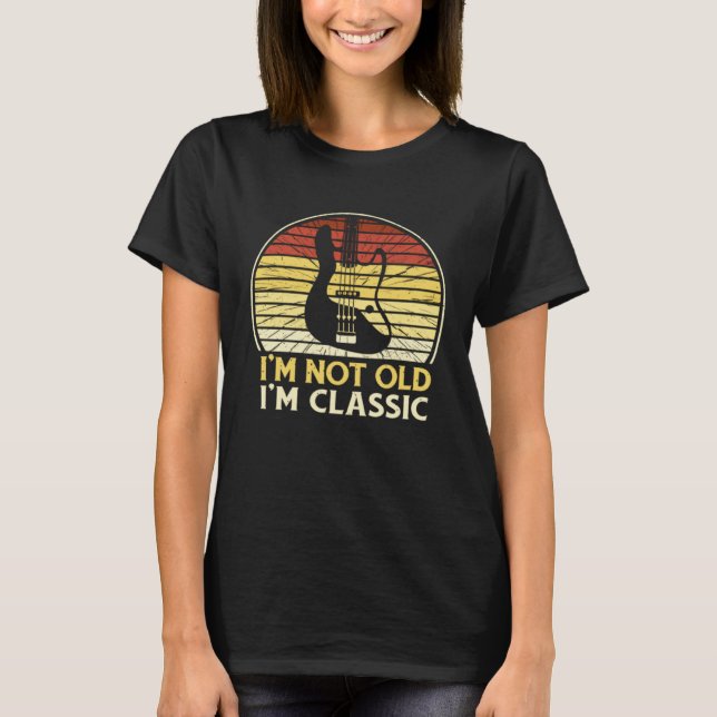 Camiseta Not Old Classic Aging Graphic Acoustic Guitar (Anverso)