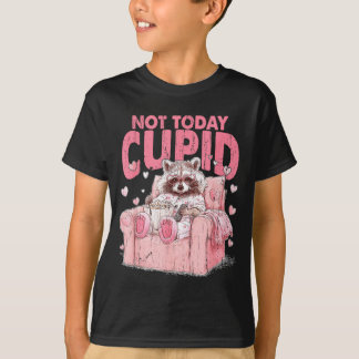 Camiseta Not Today Cupid, Sarcastic Raccoon Valentines 