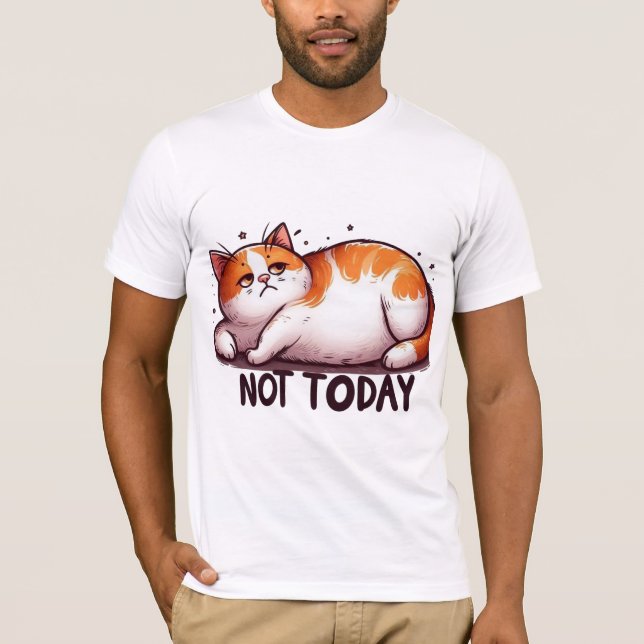 Camiseta Not Today Grumpy Cat Cartoon (Anverso)