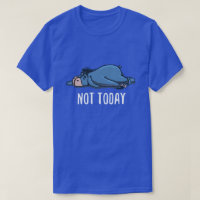 Not Today Tired Donkey Cartoon Design