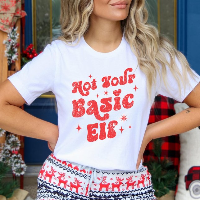 Camiseta Not Your Basic Elf Christmas (Subido por el creador)