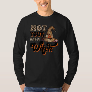 Camiseta Not Your Basic Witch Witch Hat Boho Retro Hallowee
