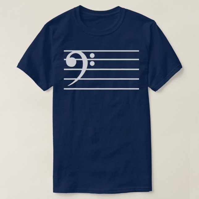 Camiseta Nota de Bass Clef (Diseño del anverso)