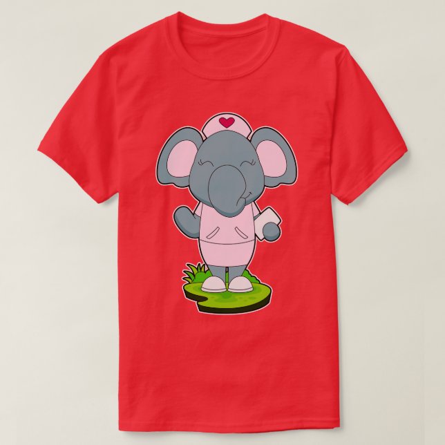 Camiseta Nota de la enfermera del elefante (Diseño del anverso)